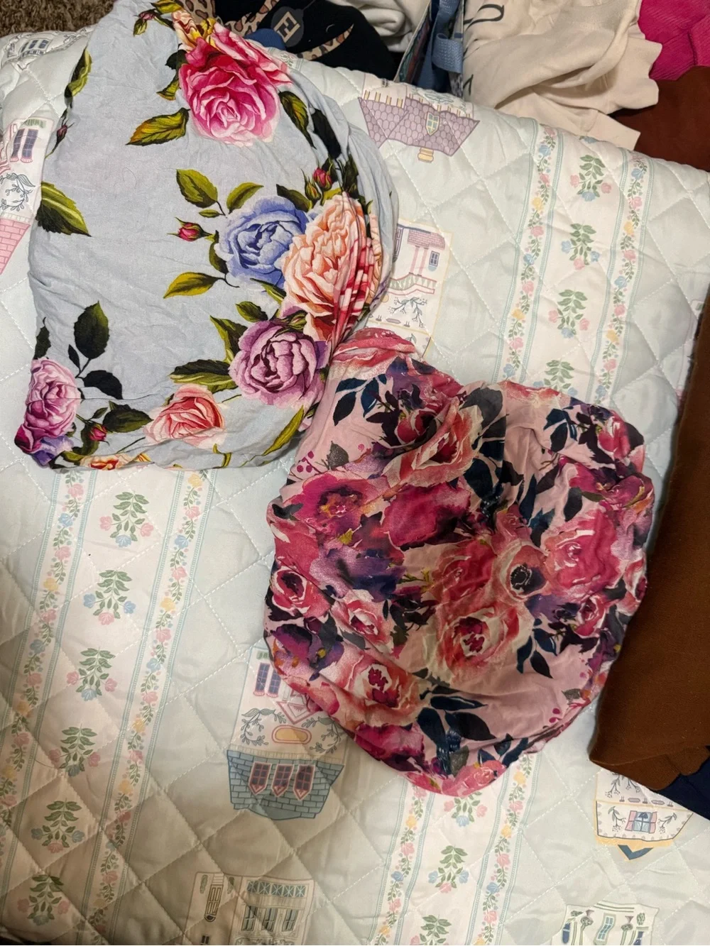 Posh Peanut Floral Crib Sheets in Pink, Blue, Purple